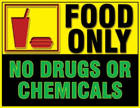 Picture of Magnetic Sign Instructional Sign Food Only No Drugs735-59922001