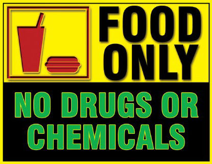 Picture of Magnetic Sign Instructional Sign Food Only No Drugs735-59922001