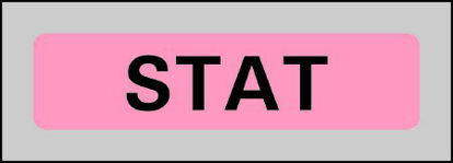 Picture of Pre-Printed Label Timemed Advisory Label Red / Gray STAT Black Alert Label 1-1/2 X 3/8 InchSTSP-2406