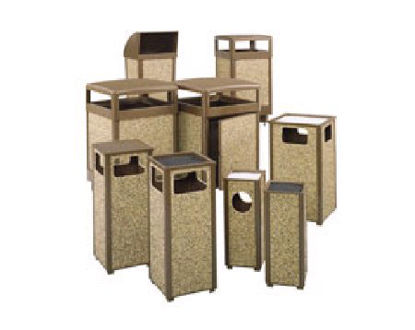 Picture of Trash Can 48 gal. Square Brown Plastic Side OpeningRCPR48HT201PL