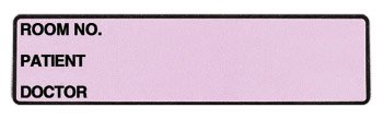 Picture of Pre-Printed Label Wide-Trak™  Chart Tab Lavender Paper Room No_Paitent_Doctor_ Black Patient Information 1-1/2 X 4 Inch1655-09