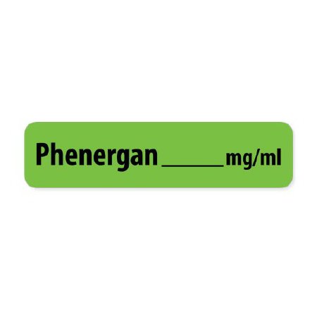 Picture of Drug Label MedVision® Anesthesia Label Phenergan_mg/mL Green 5/16 X 1-1/4 InchMV01FG3643P
