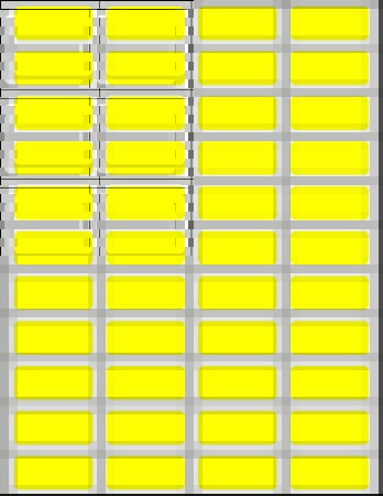 Picture of Blank Label Timemed Printer Label Yellow Laser Piggyback 3/4 X 1-3/4 InchDPSL-PC5-2