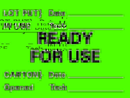 Picture of Pre-Printed Label Timemed Communication Fill In Green Ready For Use, Lot Put In Use - Date, Tech, Carton Opened -Date, Tech Black Quality Control Label 1-1/2 X 2 InchACA-3