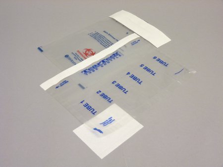 Picture of Specimen Transport Bag with Document Pouch and Absorbent Pad 7 X 11 Inch Plastic Adhesive Closure Biohazard Symbol / Instructions For Use NonSterile15654