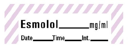 Picture of Drug Label Barkley® Anesthesia Label Esmolol_mg_mL Date_Time_Int_ White 1/2 X 1-1/2 InchANS-20
