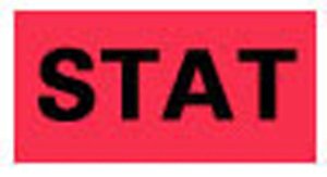 Picture of Pre-Printed Label Barkley® Advisory Label Red Stat Black Alert Label 1/2 X 1 InchSTBC-0816