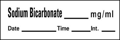 Picture of Drug Label Barkley® Anesthesia Label Sodium Bicarbonate_mg/mL Date_Time_Int_ White 1/2 x 1-1/2 InchAN-89