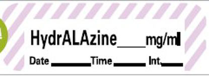 Picture of Drug Label Anesthesia Label Tape HydrALAzine_mg/mL Date_Time_Int Violet / White 1/2 X 1-1/2 InchANS-118