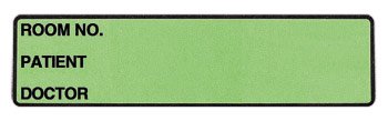 Picture of Pre-Printed Label Wide-Trak™  Chart Tab Green Paper Room No_Paitent_Doctor_ Black Patient Information 1-1/2 X 4 Inch1655-02