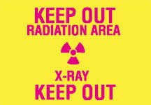 Picture of Door Sign Caution Keep Out Radiation Area X-Ray Keep Out With Pictogram19102424