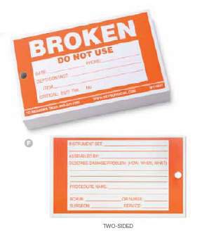 Picture of Instructional Tags Key Surgical® Write on w / Marker Orange 3 X 5 Inch 3 X 5 Inch Durable 100 per CaseWT-0507