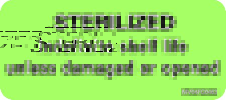 Picture of Pre-Printed Label Barkley® Advisory Label Green Paper Sterilized Indefinite Shelf Life Unless Damaged Or Opened Black Quality Control Label 1 X 2-1/4 InchMV04FG0463