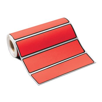 Picture of Blank Label Wide-Trak™  Multipurpose Label Red Autoclavable 1-3/8 X 5-3/8 Inch1645-05