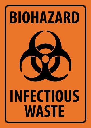 Picture of Door Sign Caution National Marker™ Biohazard Infectious Waste179862A