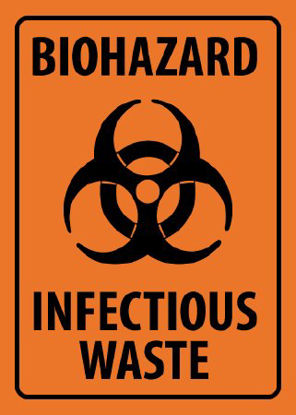 Picture of Door Sign Caution National Marker™ Biohazard Infectious Waste179862A