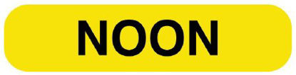 Picture of Pre-Printed Label UAL™ Instructional Label Yellow Paper NOON Black 3/8 X 1-5/8 InchULRXA1220