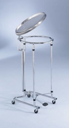 Picture of Hamper Stand Blickman Rolling Round Opening Foot Pedal Self-Closing Lid092877320P