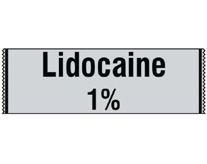 Picture of Drug Label Shamrock Anesthesia Label Lidocaine / 2% Gray 1/2 X 1 InchSA-3003