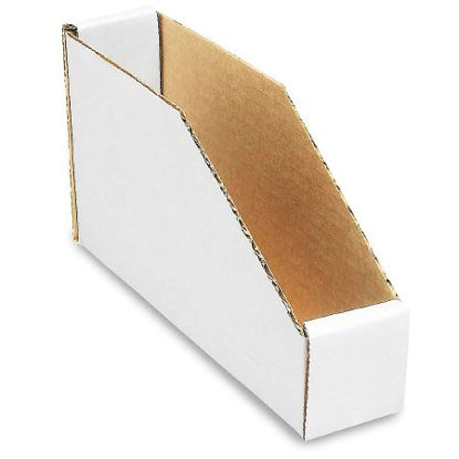 Picture of Storage Bin White Corrugated Cardboard 2 X 4-1/2 X 9 InchS-2330