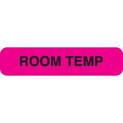 Picture of Pre-Printed Label Laboratory Use Pink Paper ROOM TEMP Black Temperature Control 37-100 X 11-31/50 Inch0363