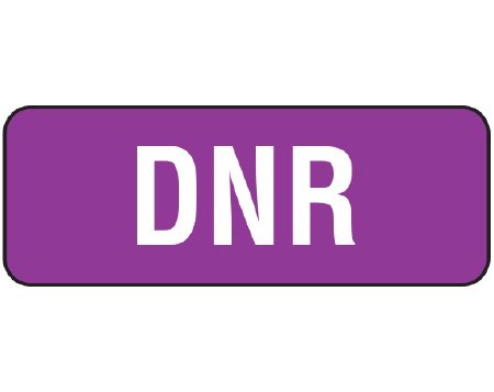 Picture of Pre-Printed Label Shamrock Advisory Label White Vac DNR Purple Alert Label 5/16 X 13/16 InchWAL-13