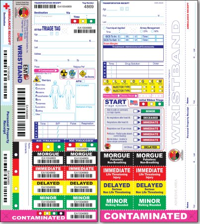 Picture of Triage Tag For Emergency Sites Multi Colors Synthetic Paper 50 per PackDMS 05420