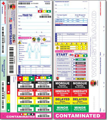 Picture of Triage Tag For Emergency Sites Multi Colors Synthetic Paper 50 per PackDMS 05420