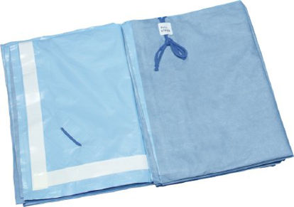 Picture of Floor Drape Satchel Sheet™ 60 X 100 Inch Blue Nonwoven / Plastic59-0803NS