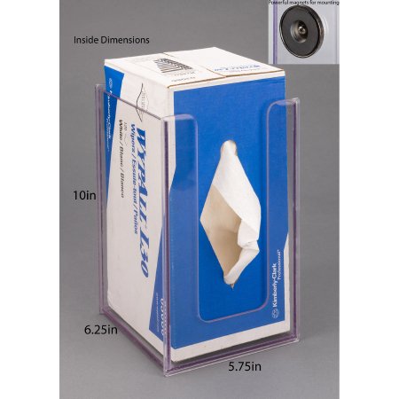 Picture of Wipe Holder Clear PETG Manual Wypall L30 Wipes Magnet MountWYPL30-M