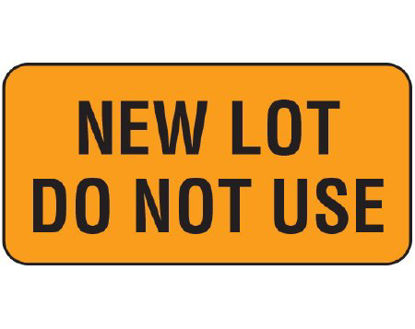 Picture of Pre-Printed Label Shamrock Safety Data Orange New Lot Do Not Use 3/4 X 1-1/2 InchUPCR-3007