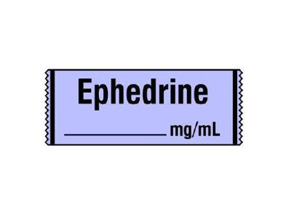 Picture of Drug Label Shamrock Anesthesia Label EPHEDRINE / _____ mg / mL Purple 1/2 X 1 InchSA-282