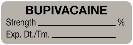 Picture of Drug Label UAL™ Anesthesia Label Bupivacaine Strength_% Exp Dt Tm Gray 1/2 X 1-1/2 InchULAL042
