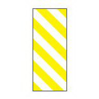 Picture of Pre-Printed Label Key Surgical® Multipurpose Label White / Yellow Tape Stripes Patterned 1/4 InchT-320-0105