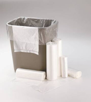 Picture of Trash Bag 10 gal. Clear LLDPE 0.45 Mil. 23 X 24 Inch Star Seal Bottom Coreless Roll4613