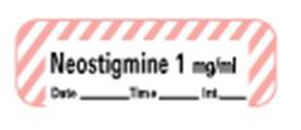 Picture of Drug Label PDC® Anesthesia Label Neostigmine 1 mg/mL Date_Time_Int_ White 1/2 X 1-1/2 InchLANS-15D1