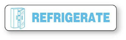 Picture of Pre-Printed Label UAL™ Auxiliary Label White Paper REFRIGERATE Temperature Control 3/8 X 1-5/8 InchULFP909