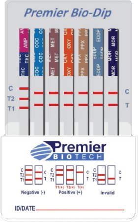 Picture of Drugs of Abuse Test Bio-Dip™ 5-Drug Panel AMP, COC, OPI, PCP, THC 50 Urine Sample 25 TestsPDA-5P-LC