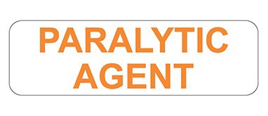 Picture of Pre-Printed Label Indeed Auxiliary Label White Paper Paralytic Agent Orange Safety and Instructional 3/4 X 2-1/2 Inch17352