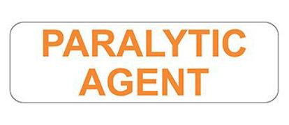 Picture of Pre-Printed Label Indeed Auxiliary Label White Paper Paralytic Agent Orange Safety and Instructional 3/4 X 2-1/2 Inch17352