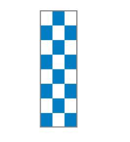 Picture of Pre-Printed Label Key Surgical® Multipurpose Label Blue / White Tape Checkerboard Patterned 1/4 InchT-220-0102