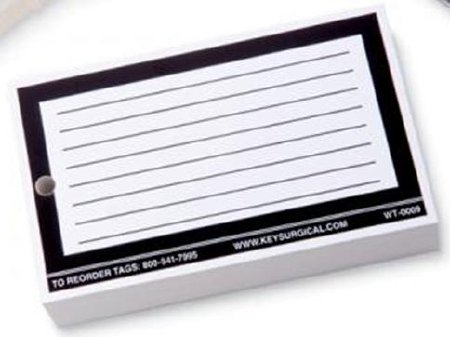 Picture of Instructional Tags Key Surgical® Write on w / Marker Black 3 X 5 Inch 3 X 5 Inch Durable 100 per CaseWT-0009