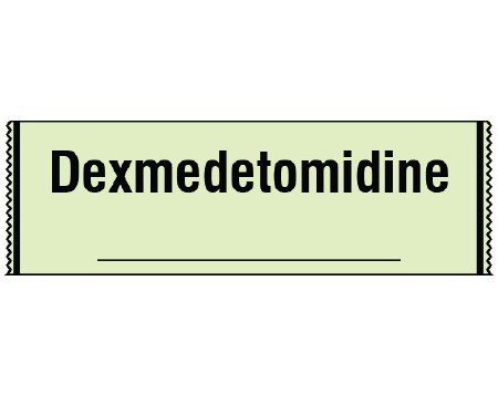 Picture of Drug Label Shamrock Anesthesia Label Dexmedetomidine / _____ Lime 1/2 X 1 InchSAV-925
