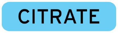 Picture of Drug Label WorkSafe™ Anesthesia Label Citrate Blue 5/16 X 1-1/4 InchULHT124