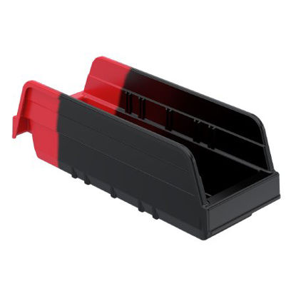 Picture of Storage Bin Indicator® Bin Red / Black Plastic 4 X 4-1/8 X 11-5/8 Inch36442BLKRED