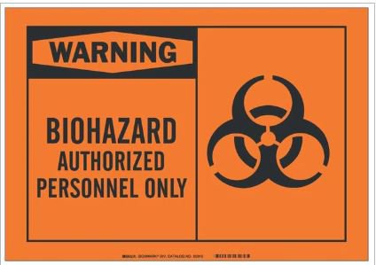 Picture of Door / Wall Sign Caution Brady™ BIOHAZARD AUTHORIZED PERSONNEL ONLY19107153