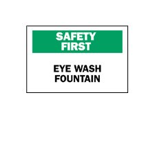 Picture of Wall Sign First Aid Sign Safety First: Eye Wash Fountain19102345