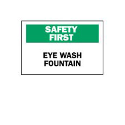 Picture of Wall Sign First Aid Sign Safety First: Eye Wash Fountain19102345