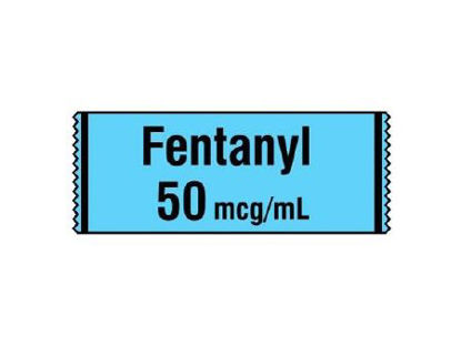 Picture of Drug Label Shamrock Anesthesia Label FENTANYL 50 mcg / mL  Blue 1/2 X 1 InchSA-2420