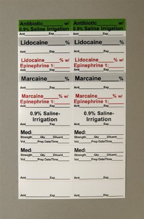 Picture of Drug Label Anesthesia Label Lidocaine WhiteML5851